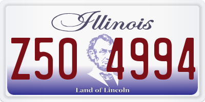 IL license plate Z504994