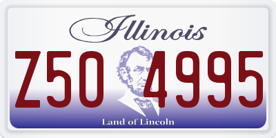 IL license plate Z504995