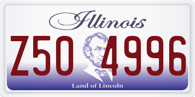 IL license plate Z504996