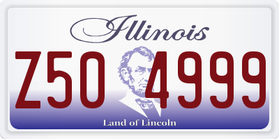 IL license plate Z504999