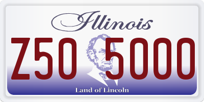 IL license plate Z505000