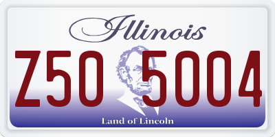 IL license plate Z505004