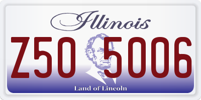 IL license plate Z505006