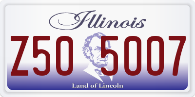 IL license plate Z505007