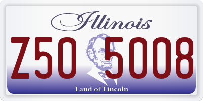 IL license plate Z505008