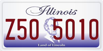 IL license plate Z505010