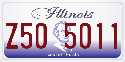 IL license plate Z505011