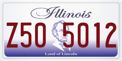 IL license plate Z505012