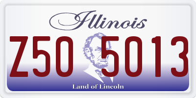 IL license plate Z505013