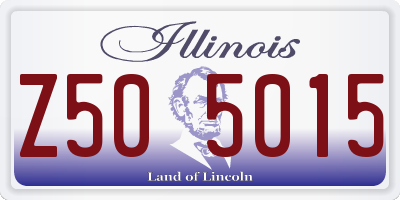 IL license plate Z505015