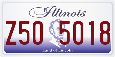 IL license plate Z505018