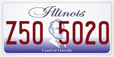 IL license plate Z505020