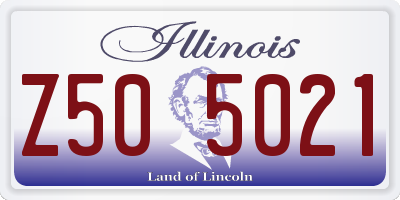 IL license plate Z505021