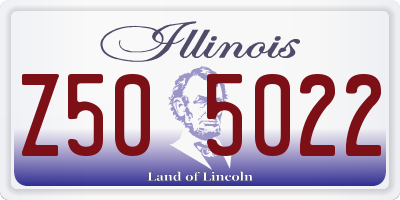 IL license plate Z505022