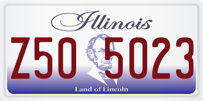 IL license plate Z505023