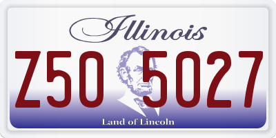 IL license plate Z505027
