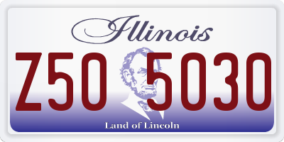 IL license plate Z505030