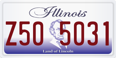 IL license plate Z505031