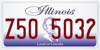 IL license plate Z505032