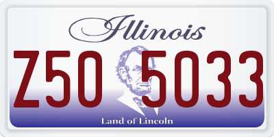 IL license plate Z505033