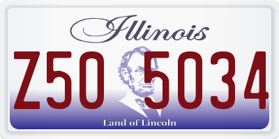 IL license plate Z505034