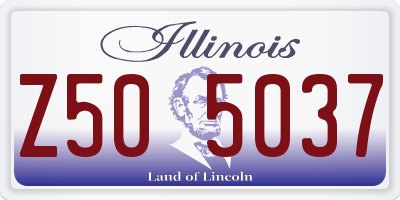 IL license plate Z505037