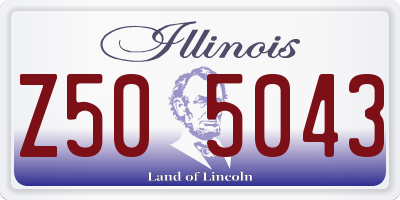 IL license plate Z505043