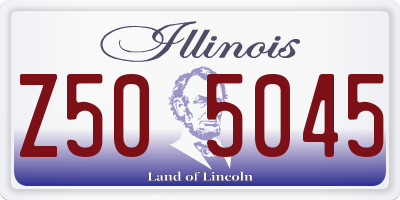 IL license plate Z505045