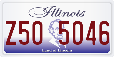 IL license plate Z505046