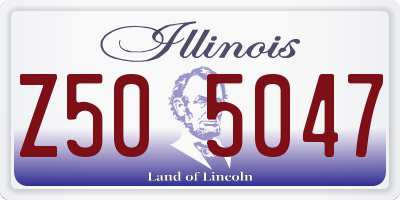 IL license plate Z505047