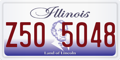 IL license plate Z505048