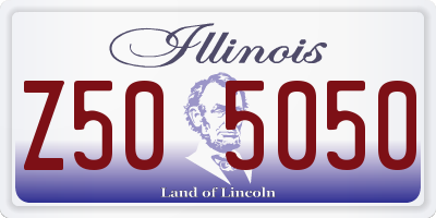 IL license plate Z505050