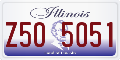IL license plate Z505051