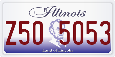 IL license plate Z505053