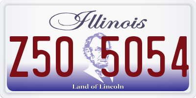 IL license plate Z505054