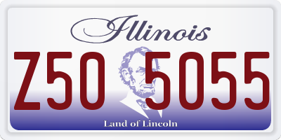 IL license plate Z505055