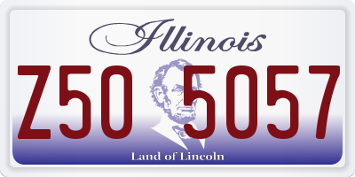 IL license plate Z505057