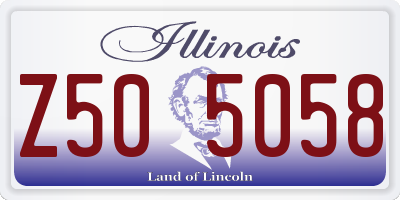 IL license plate Z505058