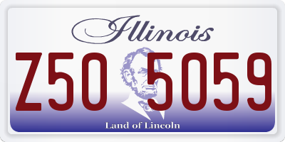 IL license plate Z505059
