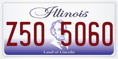 IL license plate Z505060