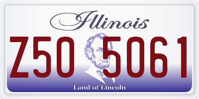IL license plate Z505061