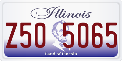 IL license plate Z505065