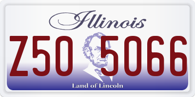 IL license plate Z505066