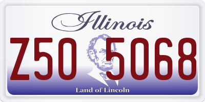 IL license plate Z505068