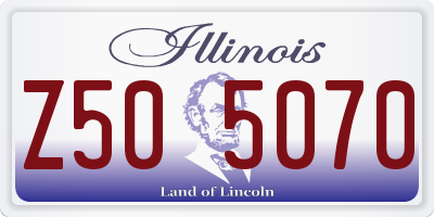 IL license plate Z505070