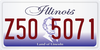 IL license plate Z505071