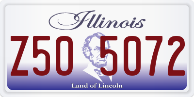 IL license plate Z505072