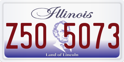 IL license plate Z505073
