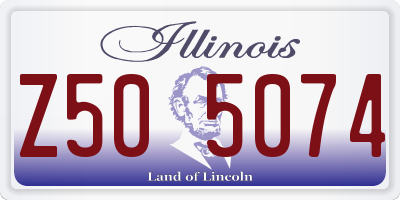 IL license plate Z505074