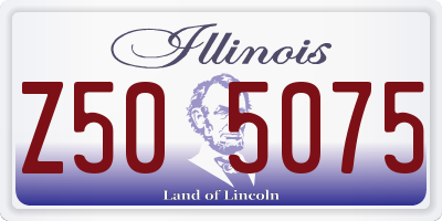 IL license plate Z505075